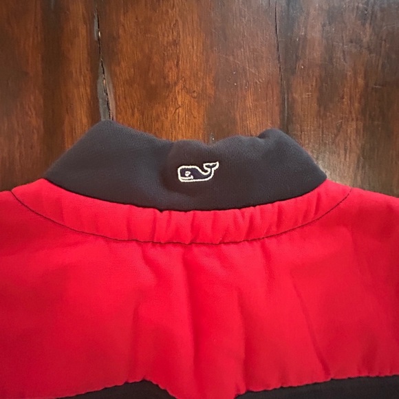 Vineyard Vines Marthas Vineyard 1/4 Zip Pullover Black Red Men's Medium - Picture 4 of 6